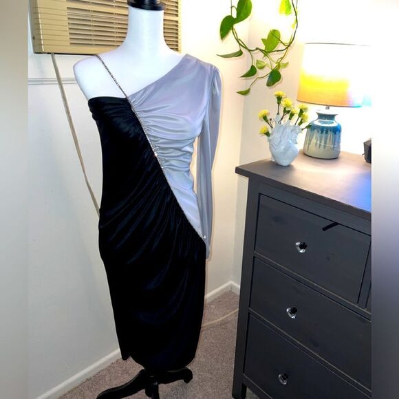Gorgeous vintage 80’s Wayne diamond dress - Picture 1 of 10